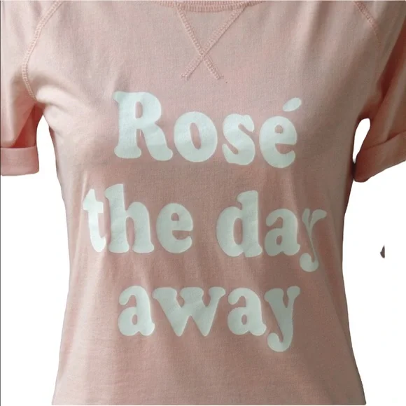 NWT Grayson Threads Pink XS T-Shirt Rose' the day away Graphic Tee Top NEW - Picture 3 of 7